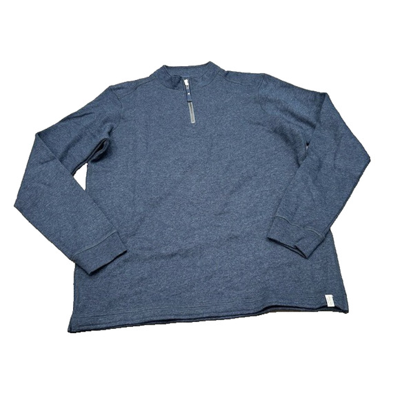 NWOT Old Ranch Mens Ecoths 1/4 Zip Pullover Long Sleeve Fleece Lined Blue Size M - Picture 1 of 9